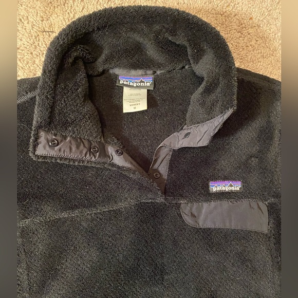 Patagonia Women’s Medium Black Synchilla Snap-T Fleece Pullover Jacket - Picture 1 of 9